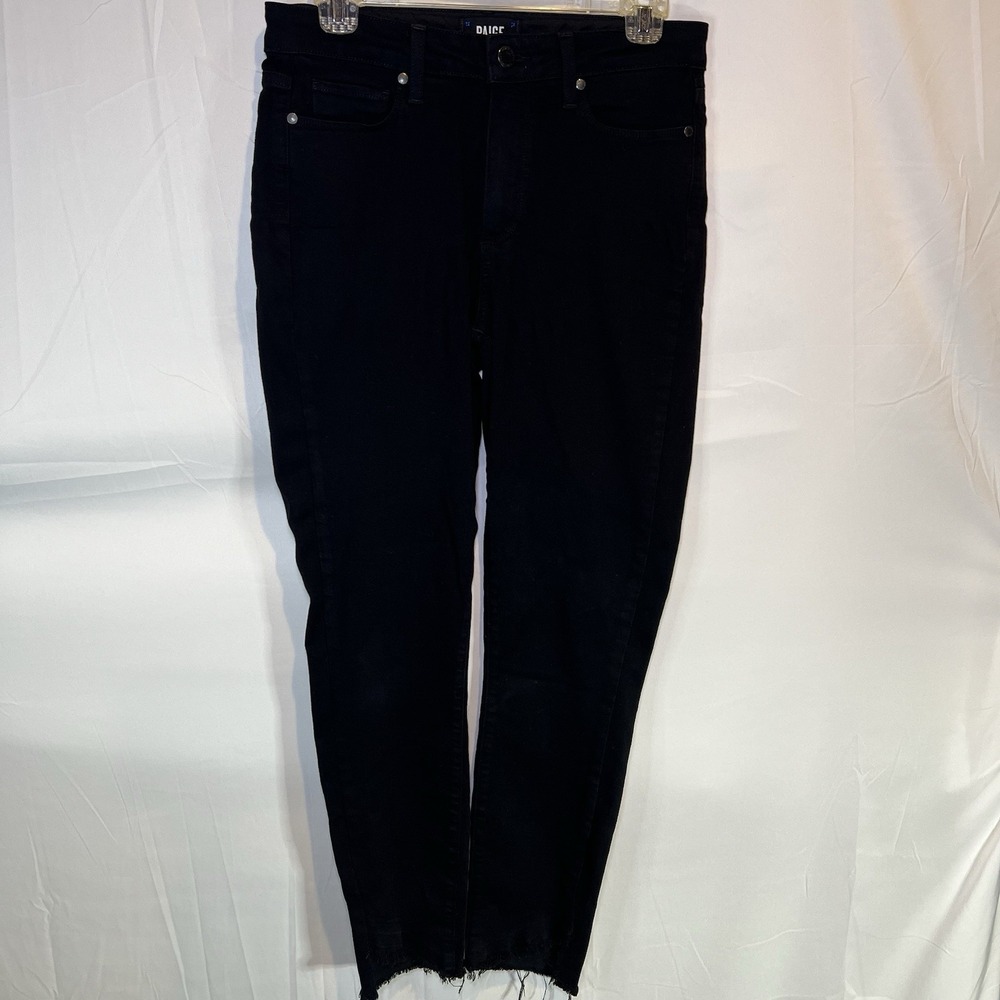 Paige Jeans 28‎ Black Fade Denim Pants Hoxton Ankle Straight Performance Stretch